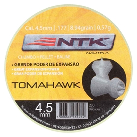 Chumbinho para Carabina - Nautika Tomahawk 4.5mm com 250un.
