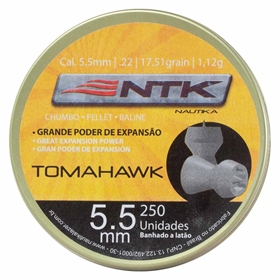 Chumbinho para Carabina - Nautika Tomahawk Master 5.5mm com 250un.