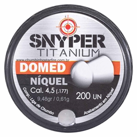 Chumbinho Snyper Titanium Domed Niquel 4.5mm 200un.