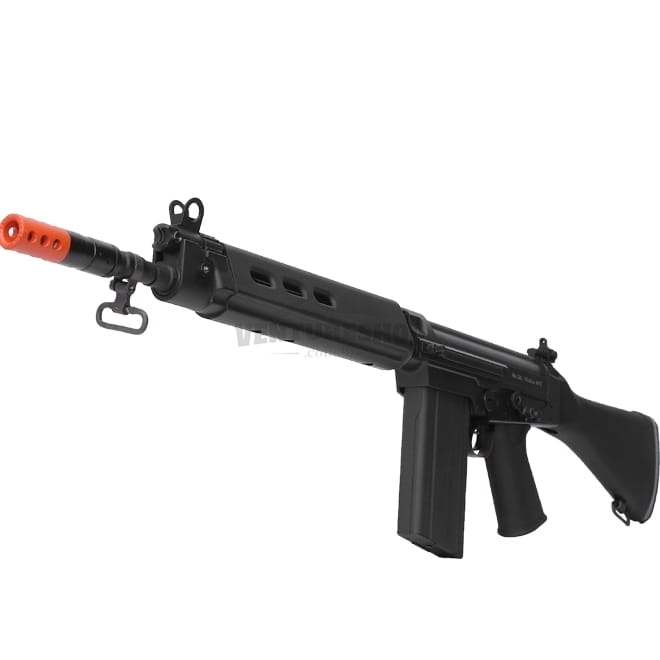 Rifle Airsoft FAL Carbine Mid Length 6mm Full Metal Bivolt - King Arms ...