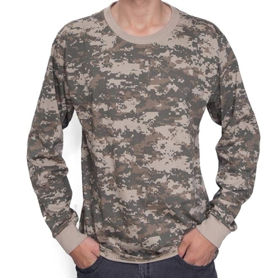 blusa manga longa camuflada